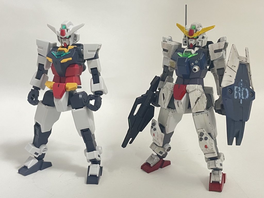 コアガンダムとの比較。こうしてみると違いがわかりやすいです。