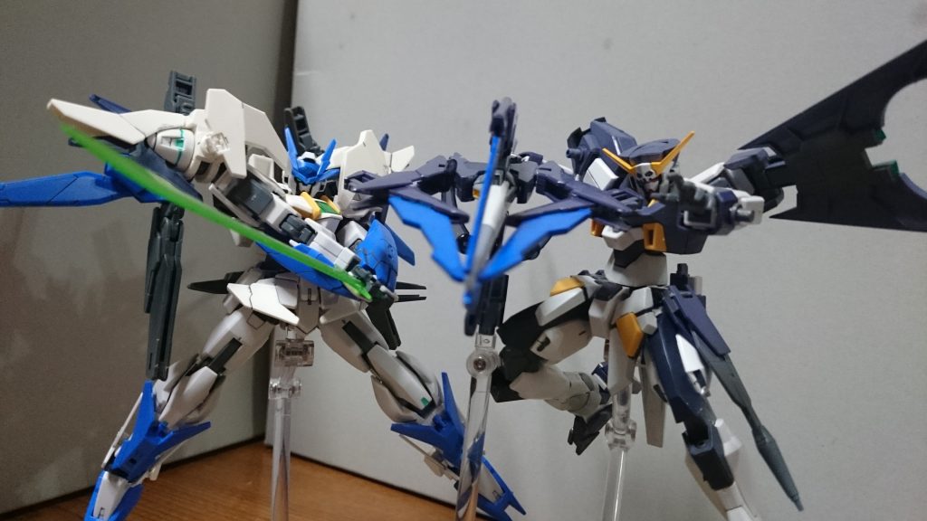 最後にリっくんのダブルオースカイメビウスといっしょに