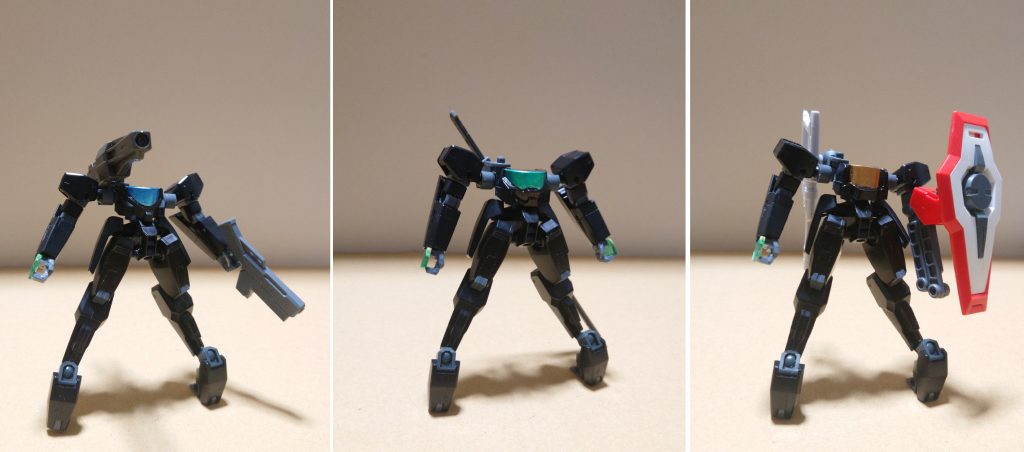 『レグ・コマンド』『フェイスシリーズ』の量産兵器レグのカスタム機。追加パーツはボールデンアームズ、創傑伝の部隊兵の顔を使用。