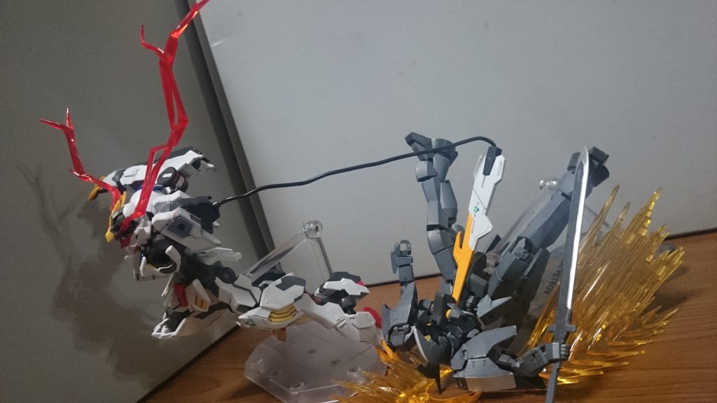 テイルブレードで引き摺って