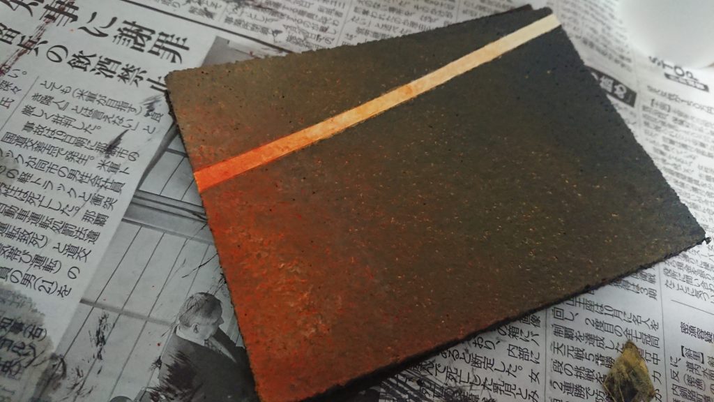 ワールド第1話の戦闘シーンを参考にコルクボードを塗りました 