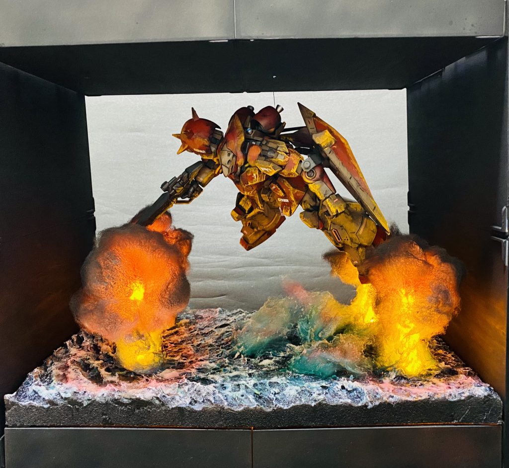 HGUC 1/144SCALE◇閃光のハサウェイ Me02 R-F01 MESSER メッサー◇劇中戦闘仕様◇塗装済み完成品オリジナルLEDベースセット–2枚目/制作者：H4co Y