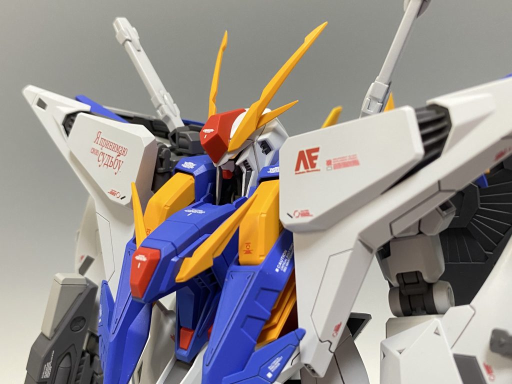 ホビージャパンのデカールを多用してアナハイムのロゴはガンダムデカール。ロシア語のデカールはモデルカステンです。