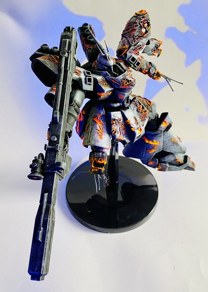 HGUC 1/144SCALE◇MSN-04 SAZABI サザビー 逆襲のシャア◇2次元彩色コミック調タッチ◇ダメージ加工塗装済み完成品–3枚目/制作者：H4co Y