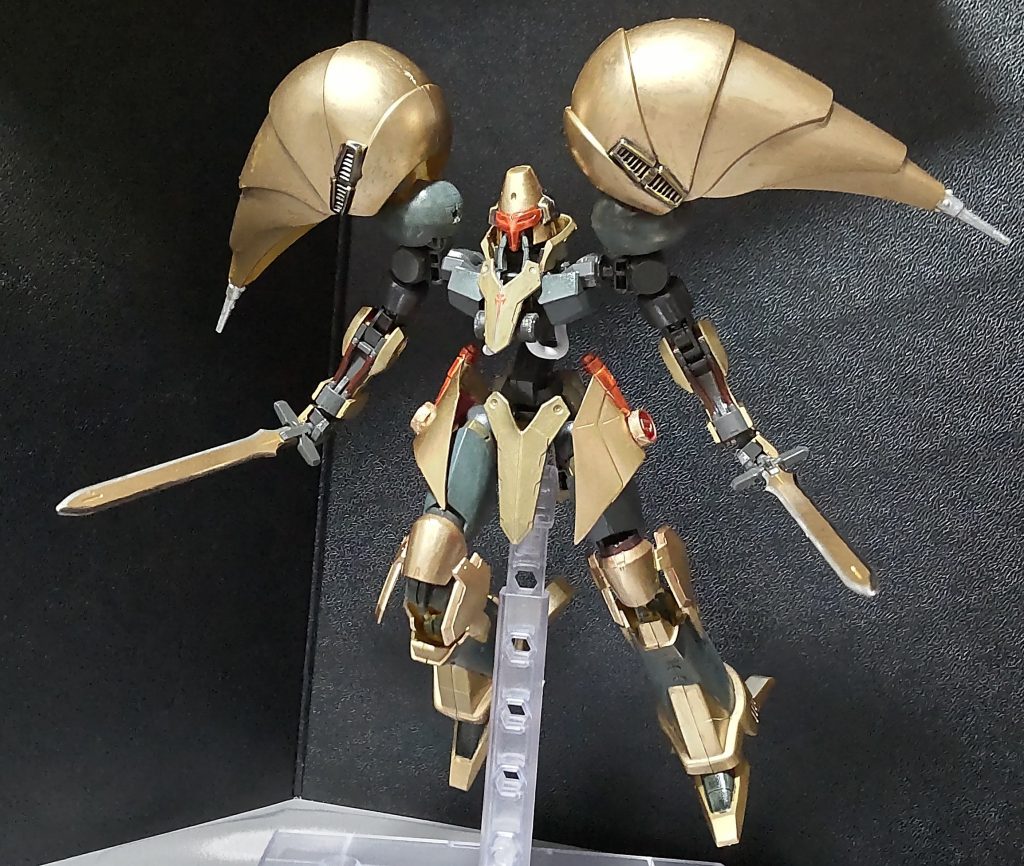 グリムゲルデとオージェの相性がすごく良かったのか、一日で原型が仕上がったのは嬉しい誤算でした。※色塗り、仕上げは二日掛かりました。残る一機、アシュラテンプルが出来たら、A級ヘビーメタルミキシングシリーズは終演を迎えます。以上です。最後のアシュラテンプル完成までのお付き合い、よろしくお願いします。