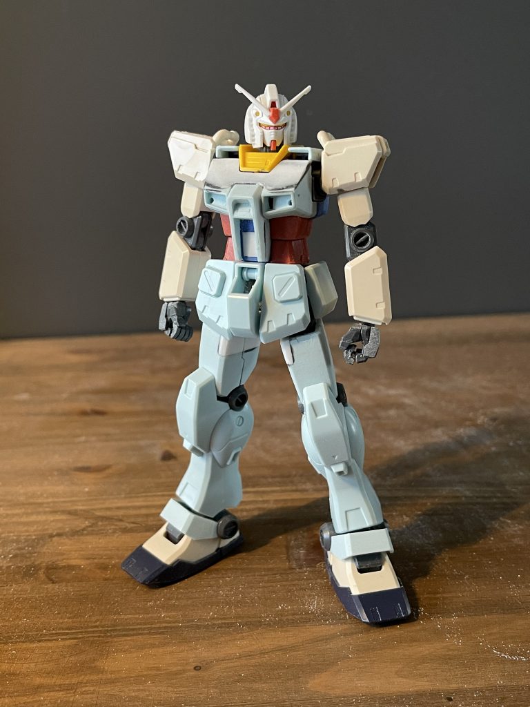 流用パーツを組み合わせたところ。腕部分のジム改のパーツは外観ほぼそのままです。