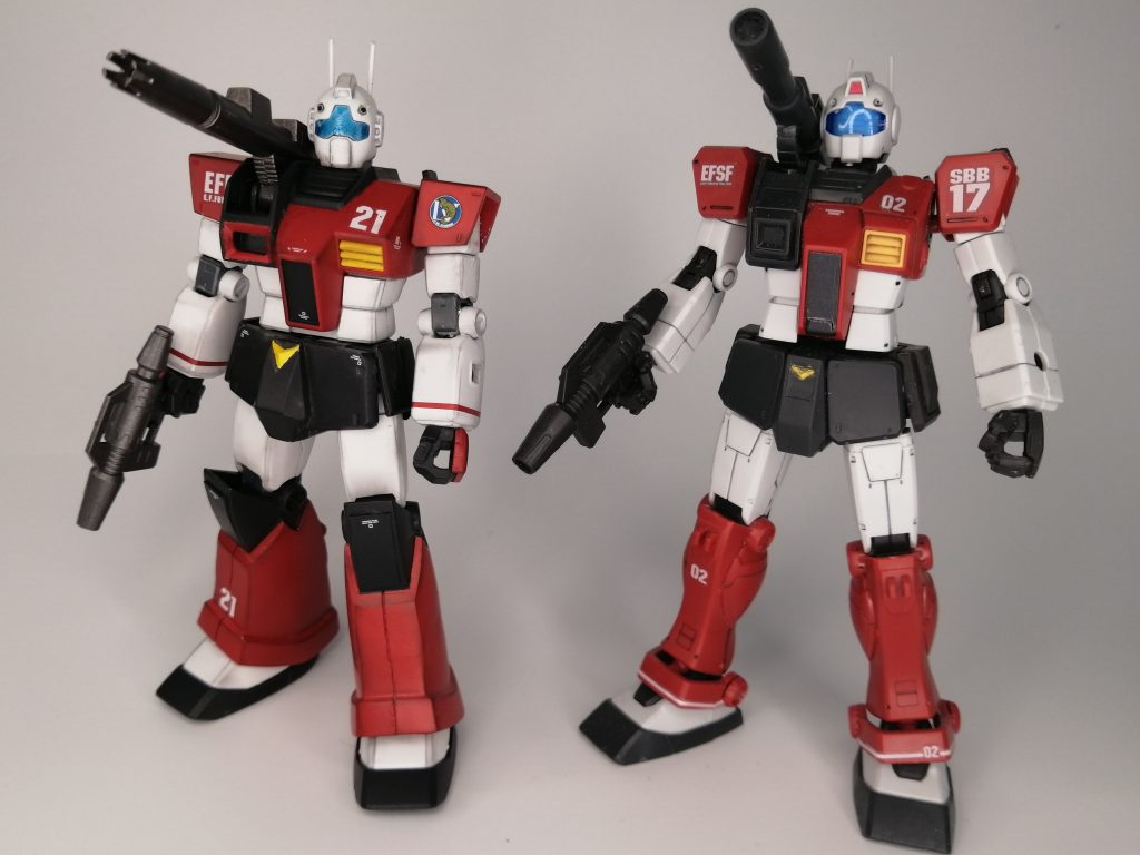 MSDジムキャノン空間突撃仕様と比較。バランスの違いが分かります