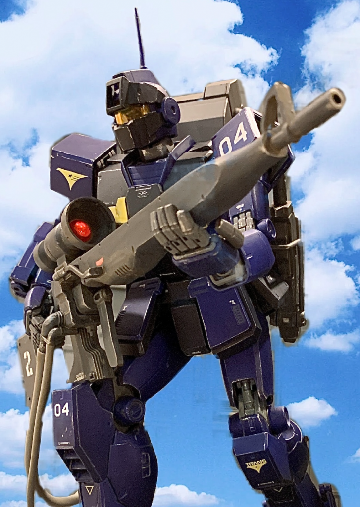 昨年半ばにガンプラ出戻りして今まで30体弱作ってきていますが、初の1年戦争以外の設定のMSが何とも泥臭いオラジムになってしまいました(笑)しかも機体自体は思いっきり1年戦争世代機ですので、言いようによってはこれも「1年戦争のMS」ですしね。ちなみに私の制作MS一覧にはまだ1体も「ガンダム」が出てきていません。どんだけ主人公機嫌いなんだって話ですね(苦笑)私の積みプラ棚は、まだまだバイザー頭とモノアイばかりが控えてます。最後までご覧いただきありがとうございました。