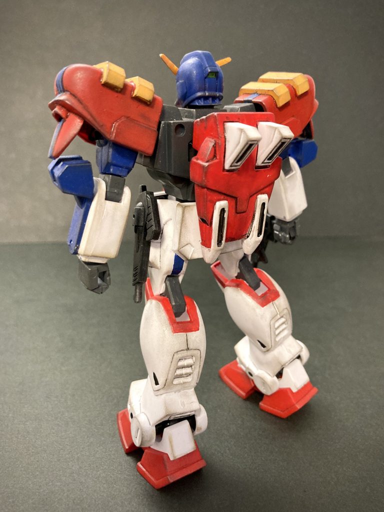 後ろ姿。このシリーズはやっぱり断トツでコアランダーの塗装が面倒くさいです!(成形色は白一色)