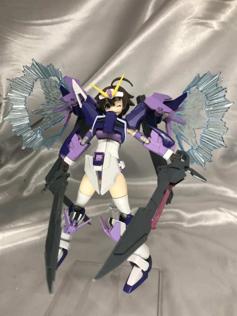 ダブルオースカイといえばこれ!ハイヤーザンスカイフェイズです。ディスティニーの翼もいいですが、こっちも迫力あって好きです(///▽///)