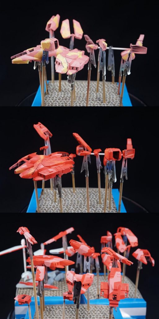 ・スプリッター迷彩スプリッター迷彩塗装を行うに当たり、できるだけ塗膜を薄くしたかったので