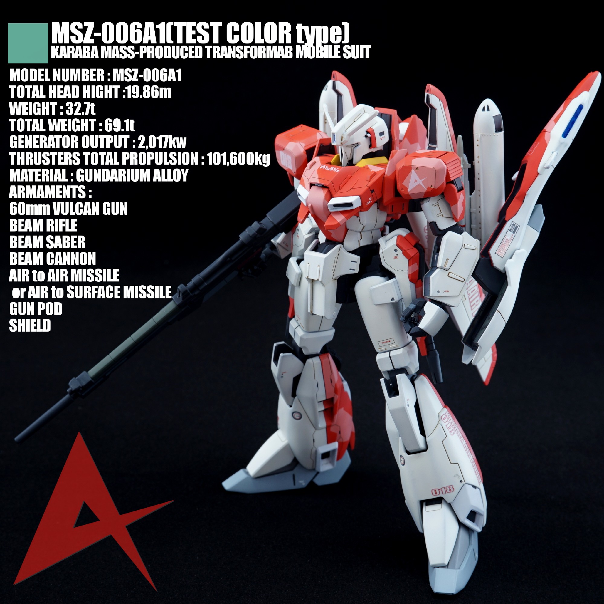 HGUC ゼータプラスA1型(テスト機カラータイプ)｜しょぼんぬさんの 