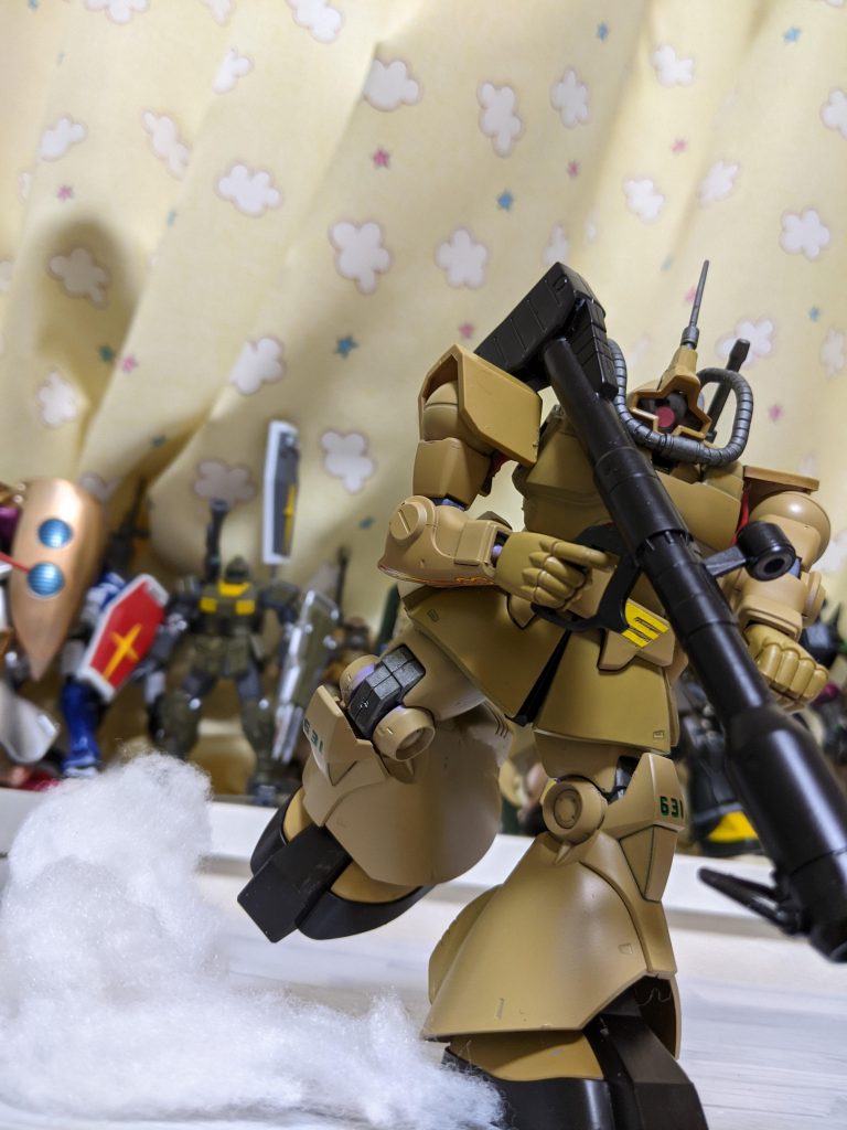 UC0081年、ジオン残党軍によって計画された「ジャブロー急襲作戦」を実行するべく、二年前の0079年に企画されたドム・トロピカルテストタイプの性能をリファインし、同時期に開発された「ドムトローペン」や「ザクデザートタイプ(0081ver.)」と共にジャブローへ向かった記録がある。