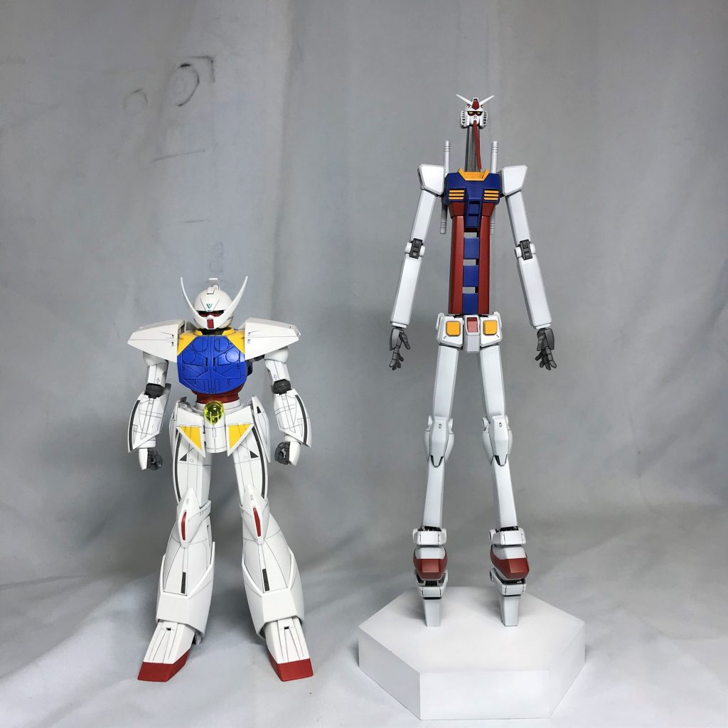 1/100ターンエー（MG）よりも背が高くなりました。