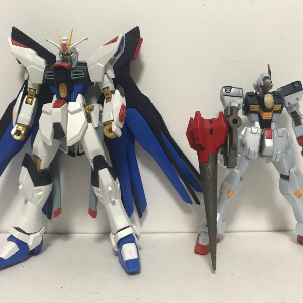 息抜きガンプラストライクフリーダムと並べて…いや小さいな！余談ですが、ペネロペくんとラフレシアはサイズ感ほぼ変わらないらしい　です…   これはラフレシアHG化いけるかも！いや　買わないけど！ご観覧頂きありがとうございました♪（3枚目）