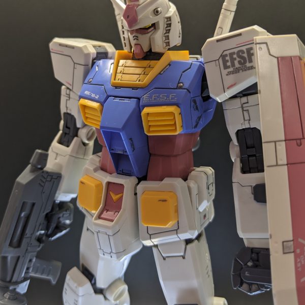 ガンダム1.5OYWカラー、素組とウェザリング