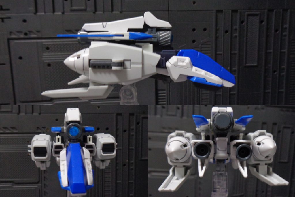 機体概要コアファイターを基に開発された異層次元戦闘機。GNドライブ2基のツインドライブシステムを採用し、ELS戦役以降自爆特攻防止の為に封印されていたTRANS-AMも使用可能となっている。波動砲デバイス、次元兵装「フォース」コントロールデバイス、量子ワープデバイスを装備。