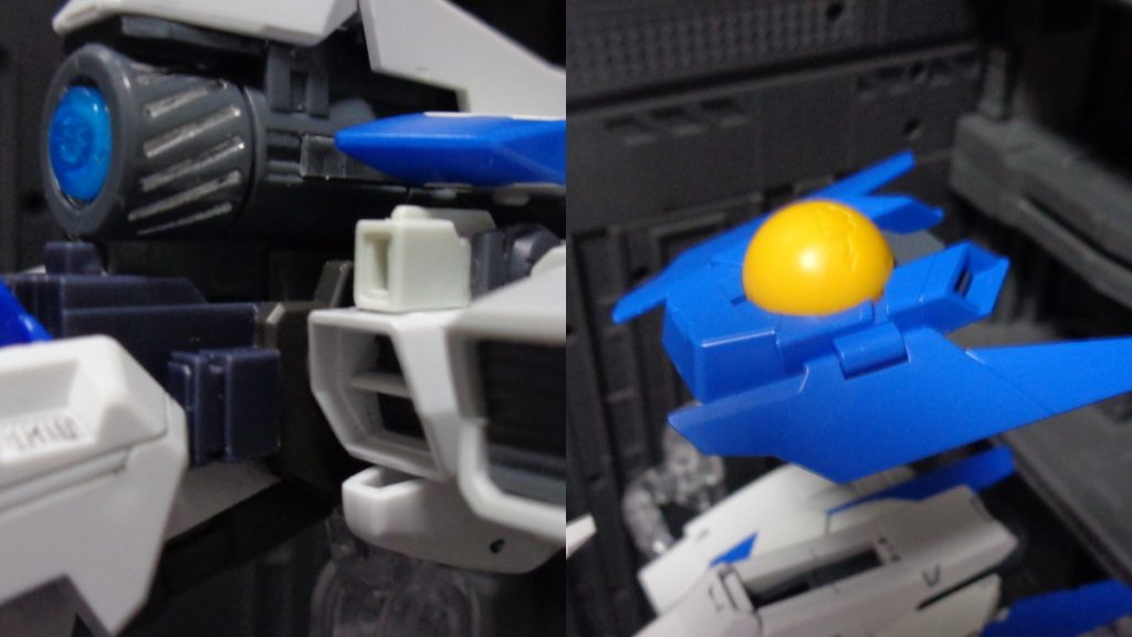 武装①GNバルカンGN粒子ビーム発射する兵装。ボディ上部に2門を装備。連射性に優れる。②GNビット無線誘導による遠隔操作兵装。機体周辺に配置し、展開したGNフィールドで敵機の攻撃を防ぐ目的で使用される。