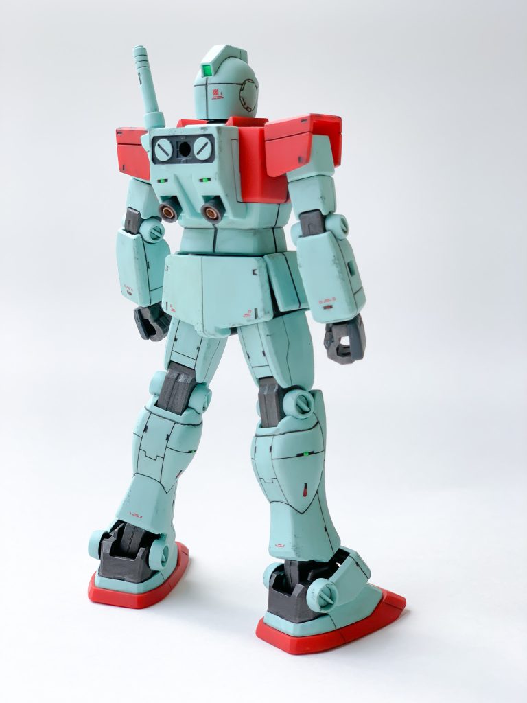 HGUCジムを簡単筆塗り部分塗装で仕上げました–4枚目/制作者：@praZo001