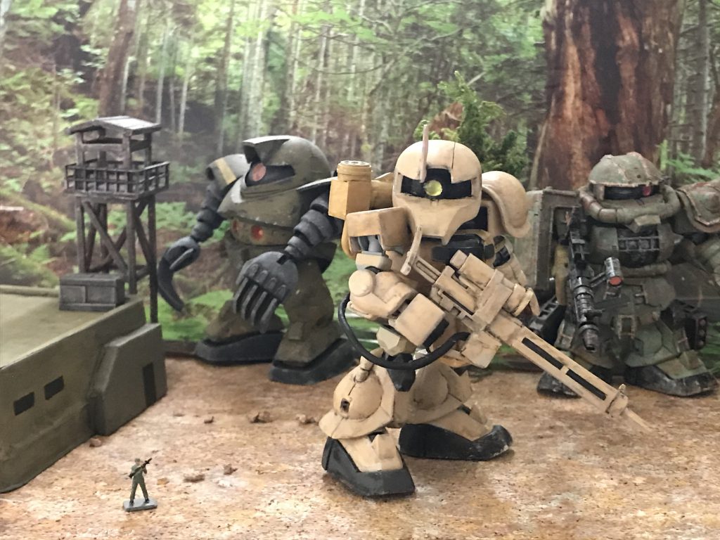 おまけ　ジャングルの前線基地風ジオラマ 