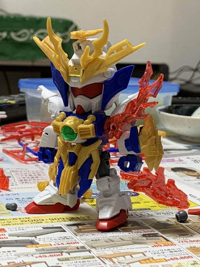 各ゴッドからの移植パーツ選定。この段階でツノ飾りもどうするか決めた感じです。