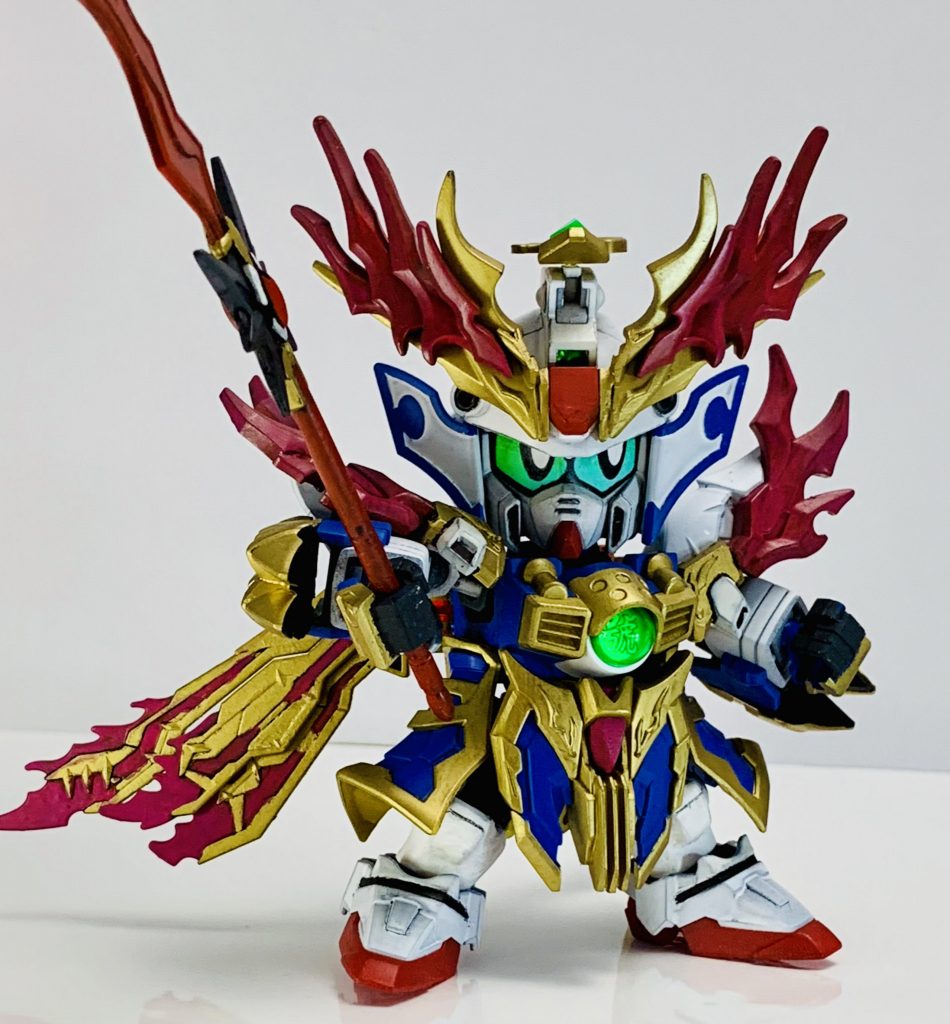 肩や下半身は張飛の方が好きだったこともあり採用、そして一番悩んだのがコテの部分。そこで思い切ってゴッド丸の一部分を切り落とし、そこに張飛のものをくっ付けると全体のバランスが個人的に取れた感が出てきました(=ﾟ∇ﾟ)代わりに稼働という代償はらいました(;´д｀)