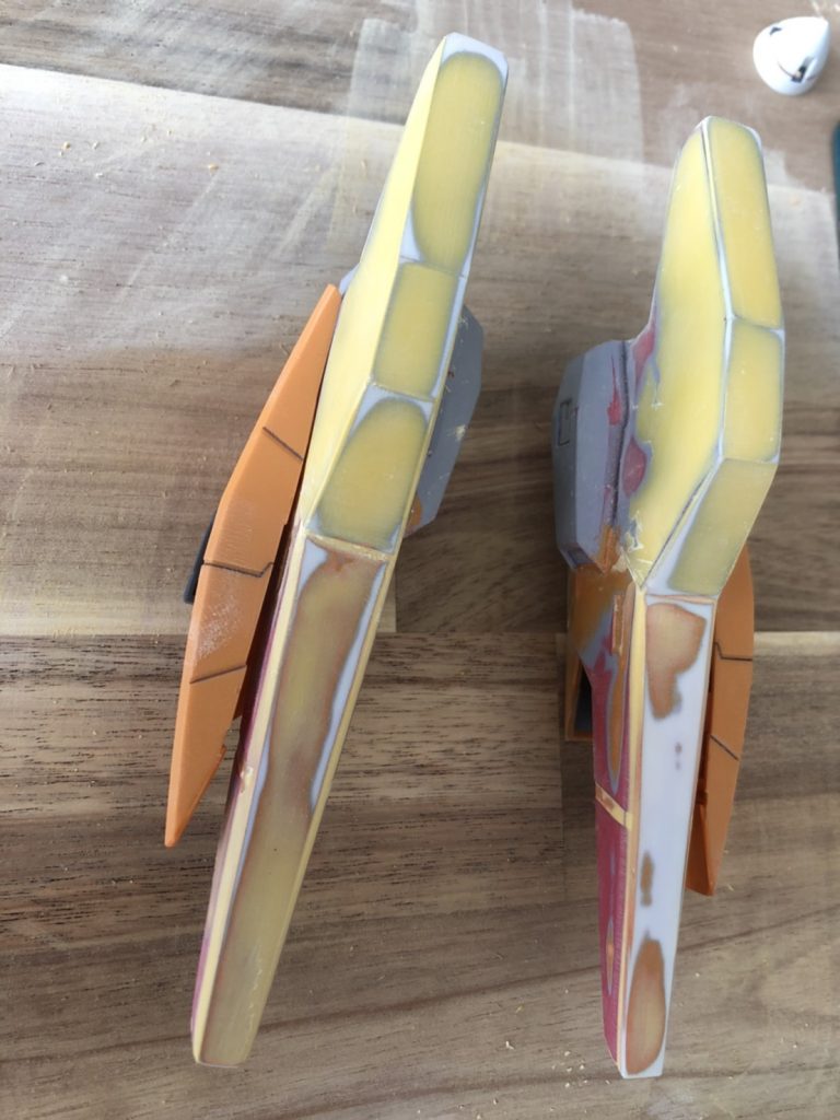 この後のスジ彫りが苦労しました。