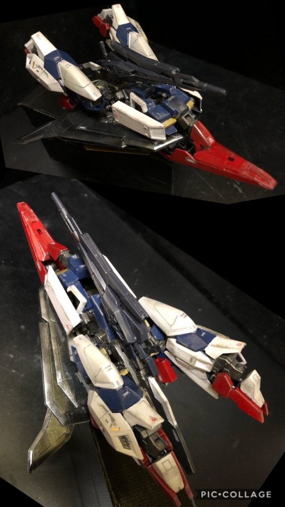 カザミ「おおっ！ウェーブライダーだっ！！」oyz「思ったよりちゃんとWRっぽいの出来ましたね。」カザミ「やったな室長！じゃあこのフェイクゼータアーマーの紹介はコレで終了だな。おつかれ室長！」oyz「おいコラ待てえ！」カザミ「え！？」oyz「これで終わらせるかー！」カザミ「充分紹介出来たろ？」oyz「ちゃんとフェイクゼータ使ってミッションやるんだよー！」カザミ「わかってるって！軽い冗談だぜっ。で、今回のミッションは？あ、つーかコレってヒロトの機体だろ？ヒロトは何処だ？」oyz「ヒロト君は、今日は遅れて来るらしいよ。先にカザミ君はミッションスタートしてくれるかな。」カザミ「何でだよ？」oyz「なーに、その方がポイント高いから。むしろ今回の主役はキミだから。」カザミ「おお！？ポイント高い？俺が主役？おお！やるぜ！ヒロトが来る前にミッションクリアしてやるぜっ！」oyz「その意気だよ、カザミ君！」カザミ「そーと決まればミッションスタートしようぜ！イージスナイトは何処だ？」oyz「いかんなー、カザミ君。今回の君の機体はコレだ！」カザミ「コレって...百万式じゃねーか！」oyz「ゼータの相棒って言ったら、やっぱ百式でしょ！」カザミ「mkｰ2もあるんだし、それは諸説ありじゃねえか？しかも百万式って。」oyz「百式無いのよ。」カザミ「ねえのかよ！」oyz「では出撃するとしよう！ミッションクリア条件は追って説明するっ！」カザミ「おーよ！まあ来た敵をやっつければいいんだろ？ヨシ！カザミ、百万式、出るぜ！！」