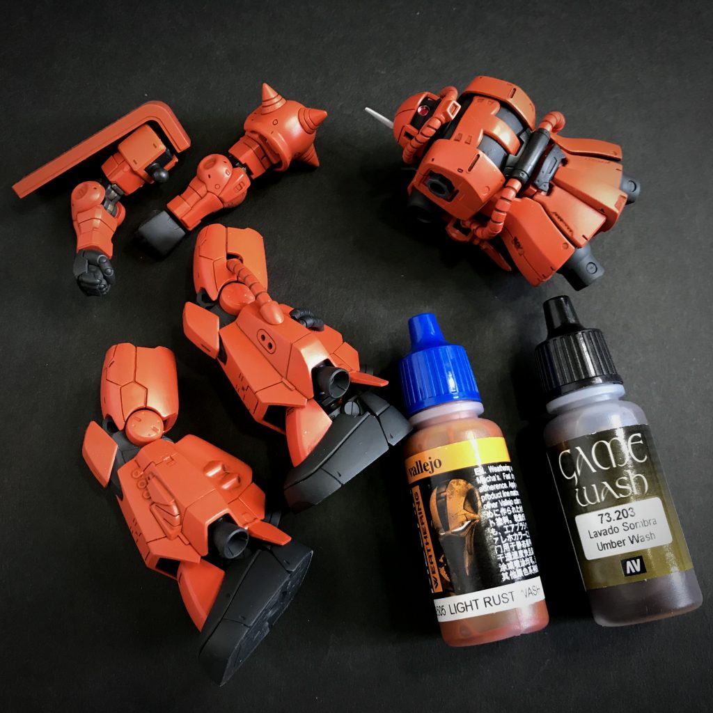 スミ入れはライトラストウォッシュとアーバンウォッシュの混色にて仕上げています。