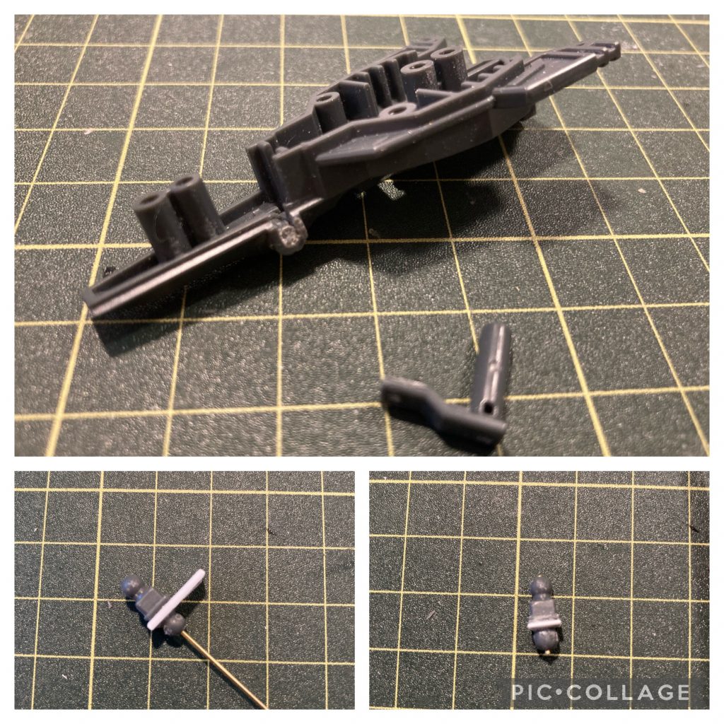 真鍮線加工にも初チャレンジです！首はそのままだと顎が引けなかったので1mm延長しました。バスターソードの方は同じく昔ブンドドしまくって折れてしまってたのでこちらも修復。まあ腕に付けられないんですけど一応直しとこうということでいつか使うことがあるかもですから☺️