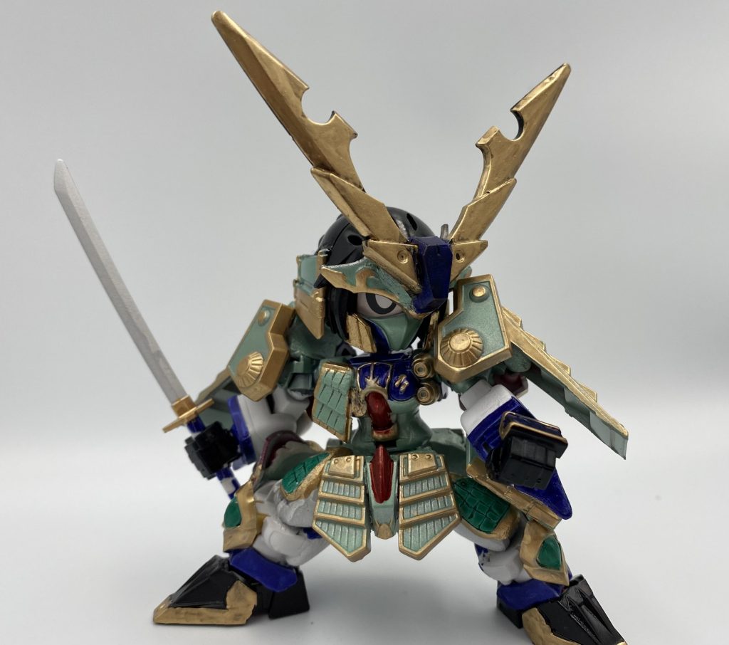 甲冑【大鎧モード】平安時代の甲冑、大鎧のために武者頑駄無の鎧を削りました。腰と頭には信長エピオンを使用しています。