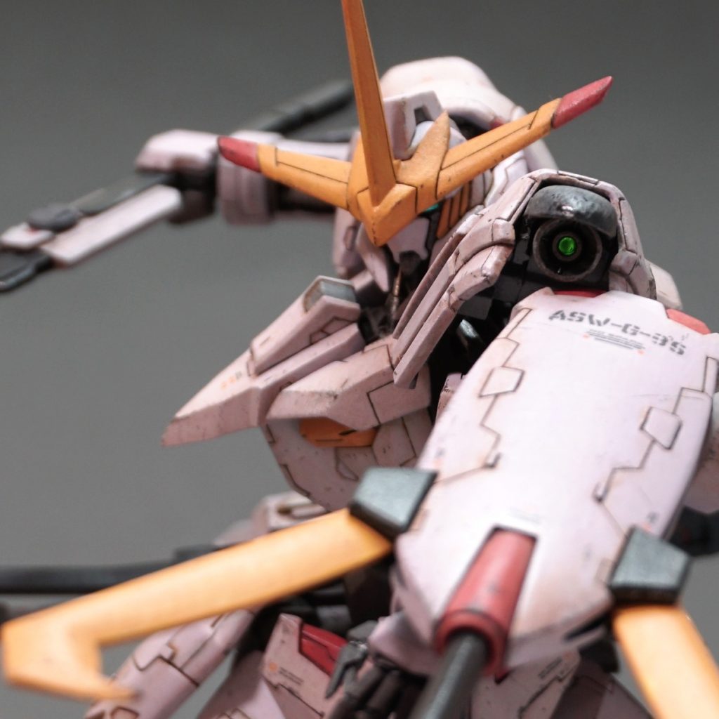シールドには多分同じ機体だと思われるマルコシアスの型番asw-g-35を貼ってみました。