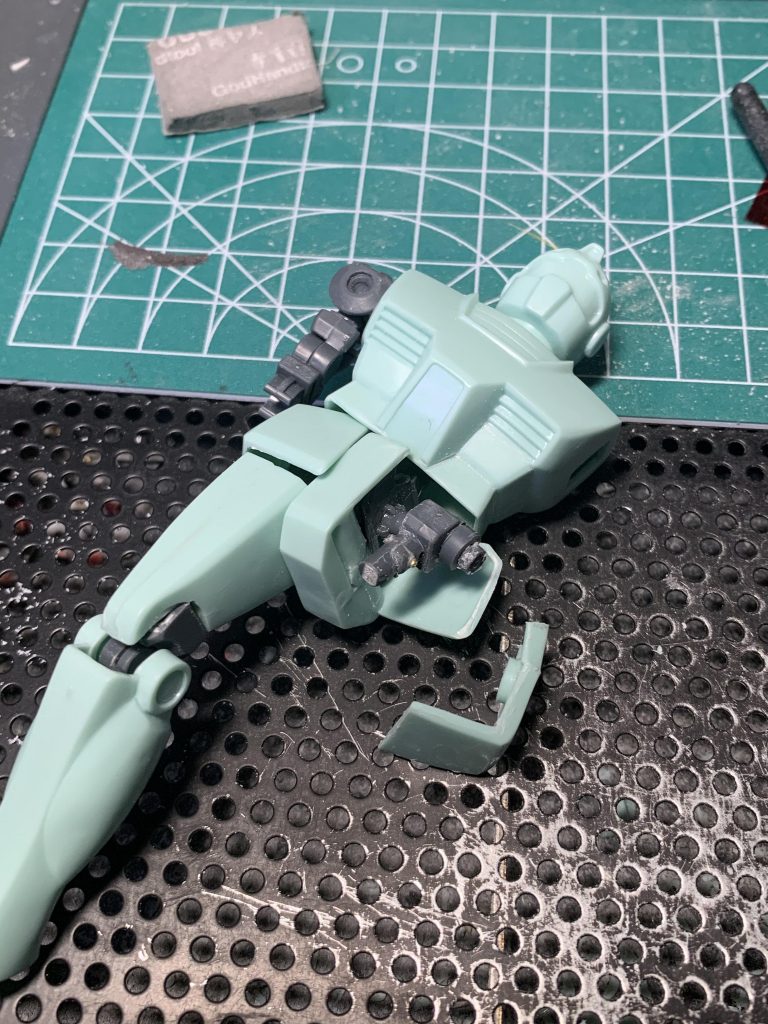 制作工程続きフンドシ部分の加工からオリジナル製作者様の方法と違ってきて雲行きが怪しくなってきたところこっから何度も心折れそうになりましたw