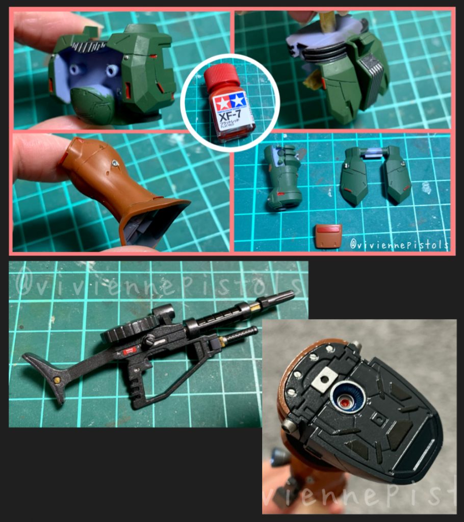 各箇所の塗り分け