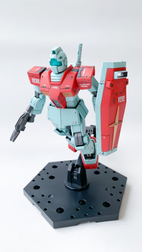 HGUCジムを簡単筆塗り部分塗装で仕上げました–7枚目/制作者：@praZo001