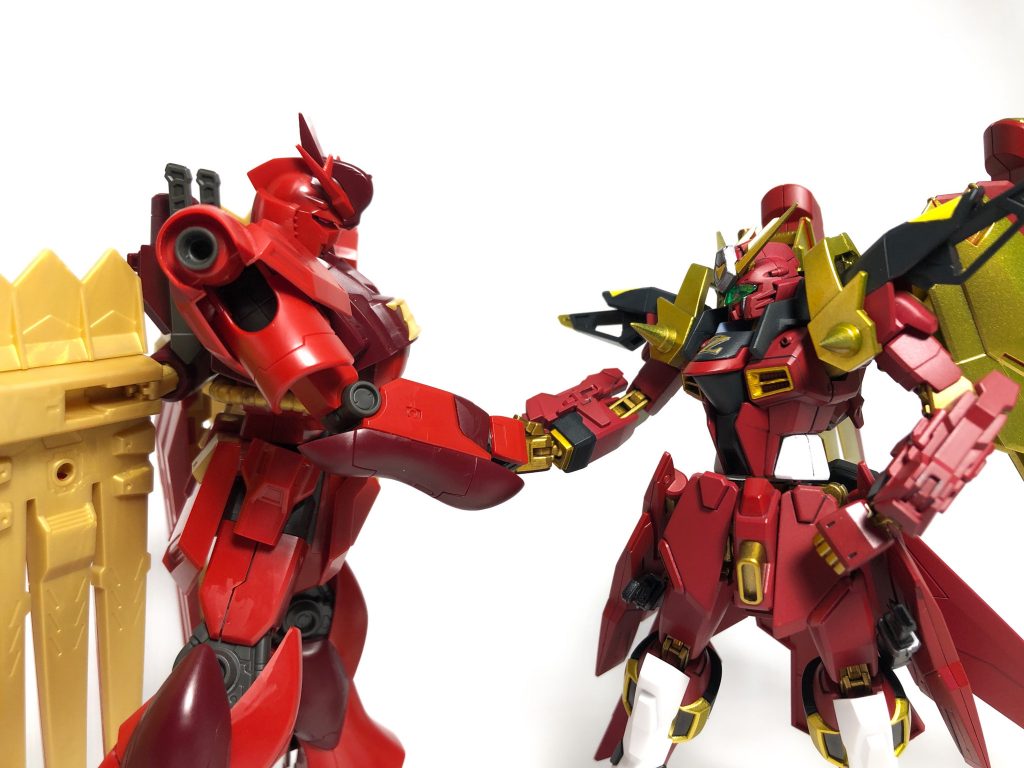 ありがとうキャプテン・ジオン!あんたが居てくれたから俺はここまでこれた!「私こそ感謝する。よくぞ折れずについてきてくれた。そのガンプラから放たれた自由の心と正義の光、しかと受け取った!これからも世界を守る為、共に行こう!」…憧れから生まれた新たなヒーローはこれからも自由と正義の名の下に世界を守っていくことだろう。___________________________________って事でガンダム・ザフトナイトです。コンセプトはまんまカザミのνジオンガンダム。リライズの最終話であの熱さ魅せられたらやるしか無かったです。ネタ的には公式が作ってくれそうではあるんですが自分の妄想を先に叩き込みました😚最初はジャスティスナイトが∞ジャスティスのビルドなのでストフリとのミキシングかな?と思ったんですがカザミがドラグーンを使うイメージが湧かなかったwのと個人的好みでフリーダムでミキシングしました。ザフトニングソードのザフトエンブレムが1番の頑張りポイントです(普段全くプラ板工作してないので拙いですけどね😅)それでは久々のGUNSTAコンテストという事で楽しませて頂いた事、ここまでご覧になってくれた皆さんに感謝しつつ失礼します!