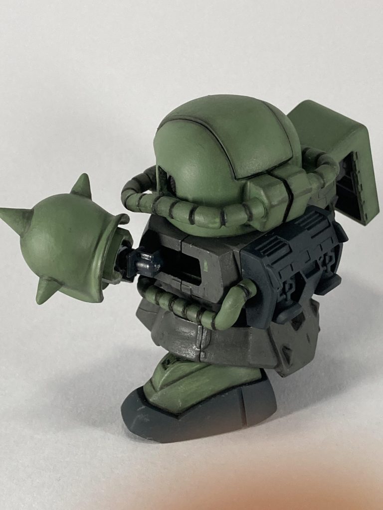 左肩関節はこんな感じで関節自体がスライド可動します。昔のBBの中では非常にこだわって作られたキットですね✨子供の頃作った作品を大人になってからリメイクする作業は懐かしさも感じられてとても楽しかったです♨️(  ◜ω◝ )