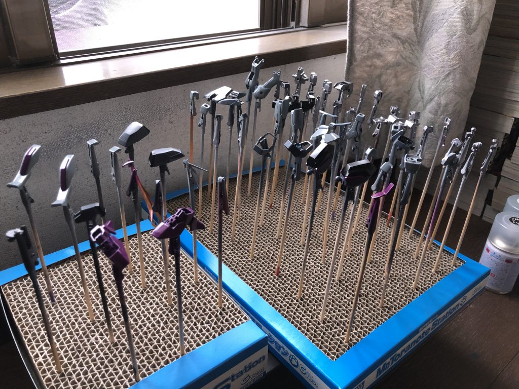 塗装状態です。ミラージュコロイド搭載仕様は塗りながら考えました笑(色がそれっぽかった