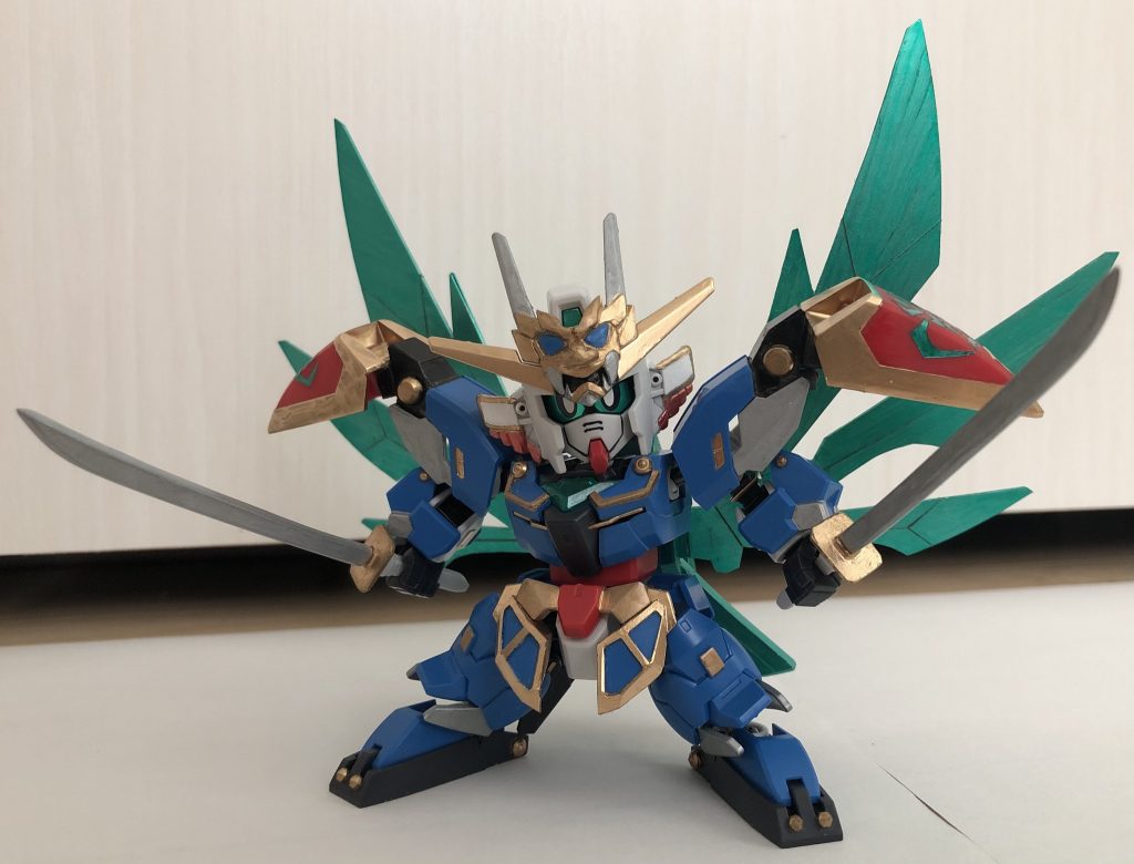 必殺技・陽炎銀河斬り(かげろう ぎんが ぎり)三式・地神剣による二刀流奥義。刀に陽光を纏わせて相手を幻惑しつつ、両袈裟に斬りつける。斬りつける際に、蓄えられた大地のエネルギーを刃に集中して一挙に解放する事で技の威力を爆発的に引き上げる！