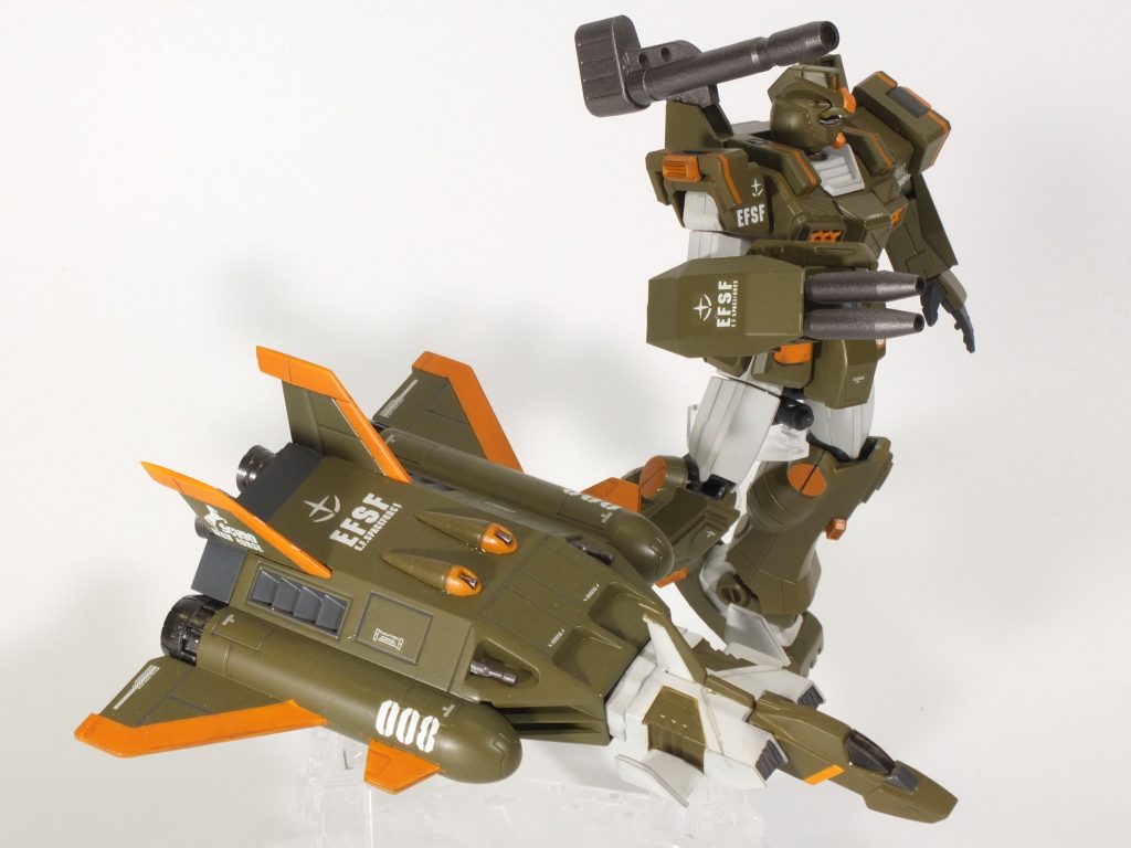 このコアブースターは、数年前にガンダムベースでたまたま買えたものですが(前々回再販)、これがやりたくてずっと積んでました。ようやく念願叶いました。いいキットなのでまた買いたいですね