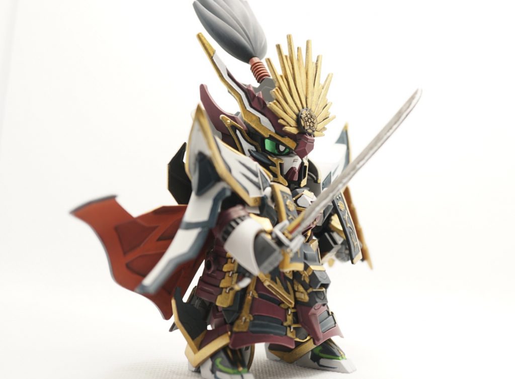 へし切長谷部もしっかり全塗装。乱れ刃っぽく刃紋をつけました。