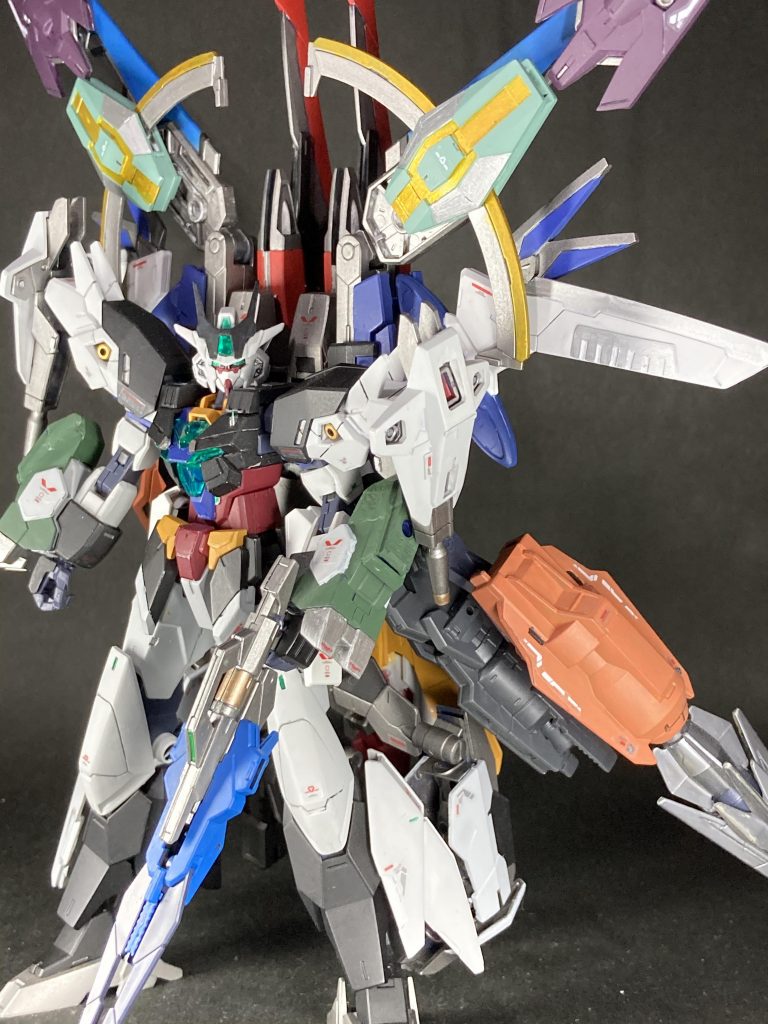 コアガンダムの更なる可能性を追求する為に作成されたヒロトの新作ガンプラ。これまでのプラネッツシステムと異なり武装のみをコンバートし、多種多様な状況に対応出来るよう作成されている。