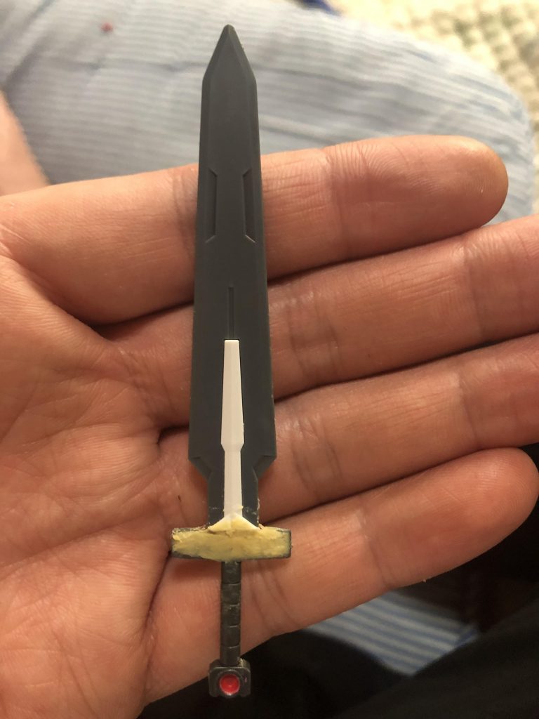 グフカスタムのサーベルとダブルオーダイバーエースの、GNソードをミキシングしました