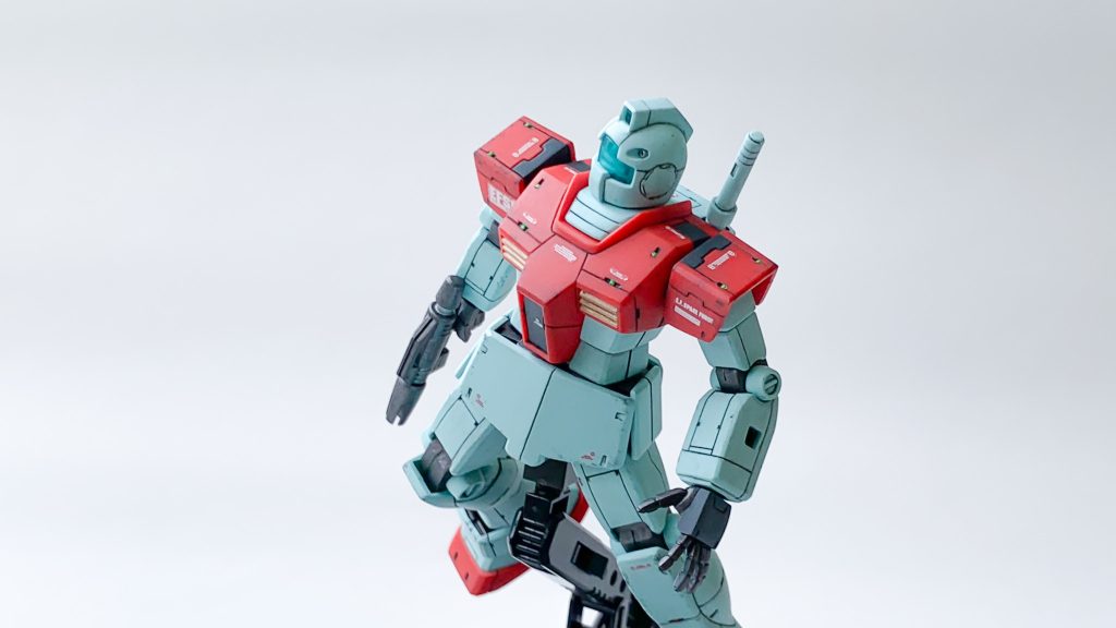HGUCジムを簡単筆塗り部分塗装で仕上げました–6枚目/制作者：@praZo001