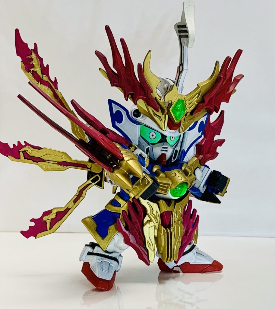 このモードにしてみると本来のゴッドガンダムにかなり近いな〜と思ったり。そこに炎エフェクトが加わることでBB戦士っぽさも出せたかなと思います。