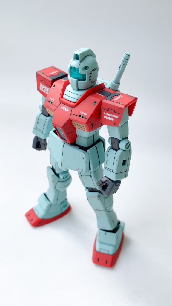 HGUCジムを簡単筆塗り部分塗装で仕上げました–8枚目/制作者：@praZo001
