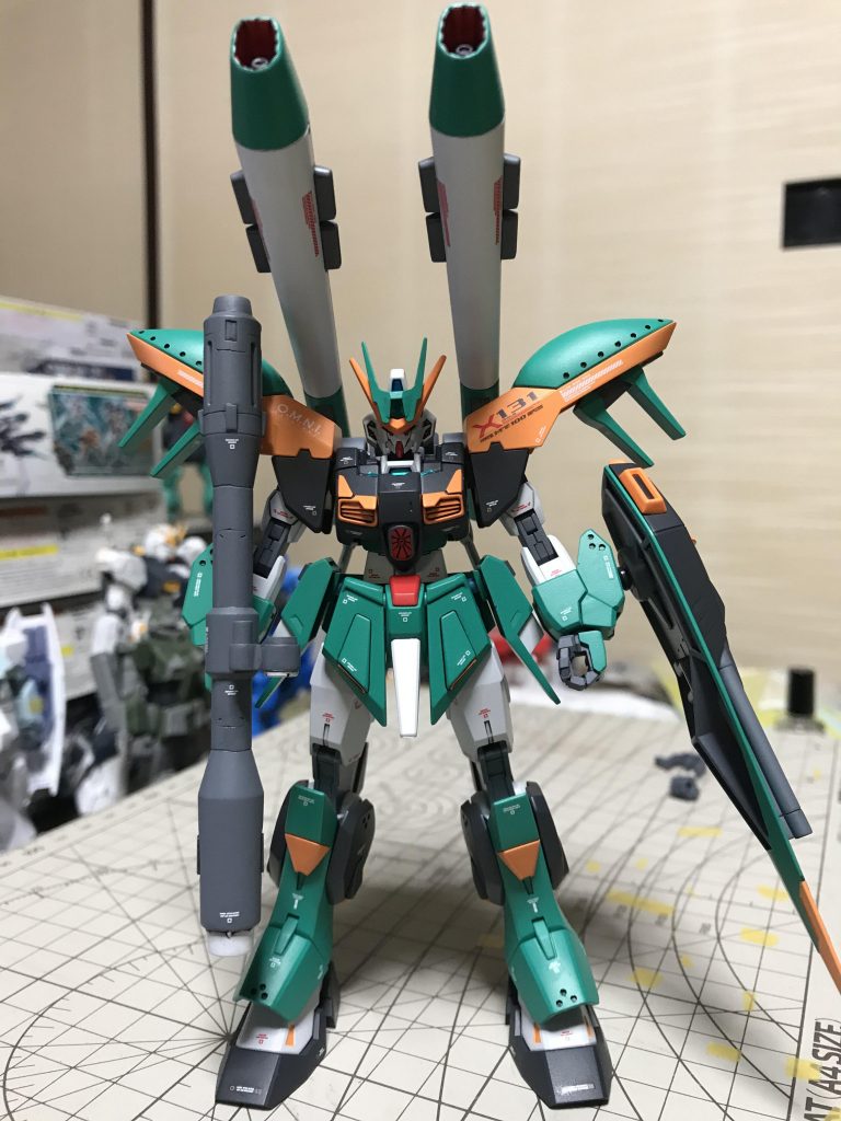 コアチェンジ　カラミティゴー♪でアーマー被せた姿になります。砲身長過ぎて写真に入り切らないです。