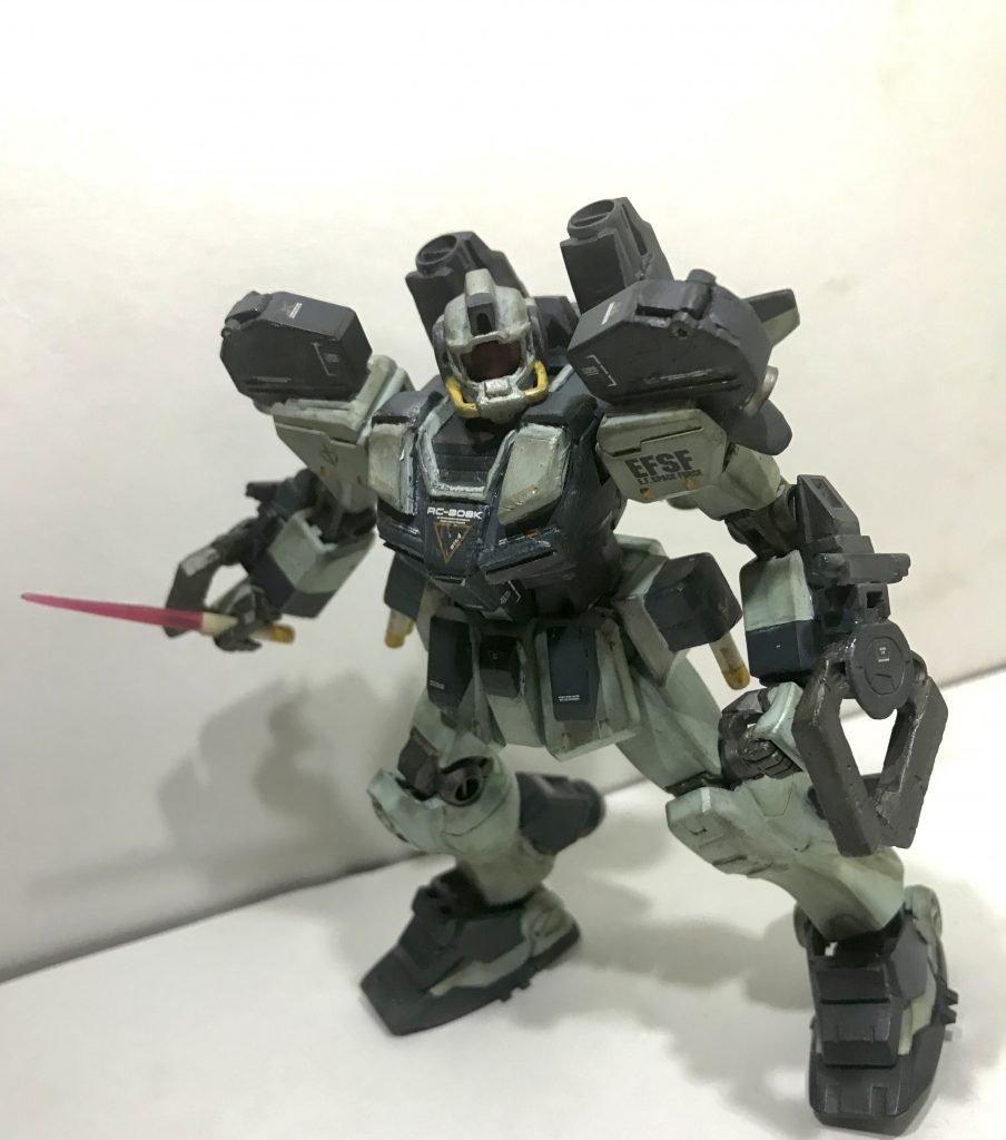 ビームピックも作ってみました。wikiには後期はビームサーベルの70%出力とありましたがビームピックの僕のイメージはこんくらいの長さです😅密接してブスッと❗️