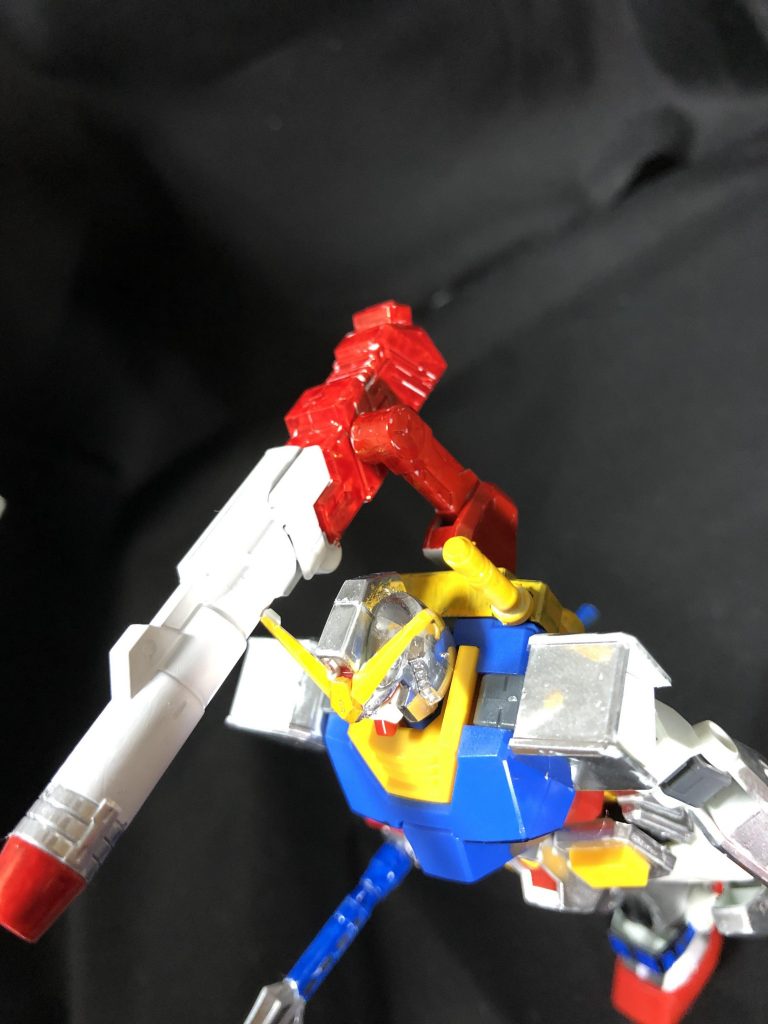 肩のキャノンはビルダーズパーツHDのMSキャノンを使用。買ったのが、およそ6〜7年前。やっと役に立ちました。笑今回は全てガンダムマーカーで塗装です。