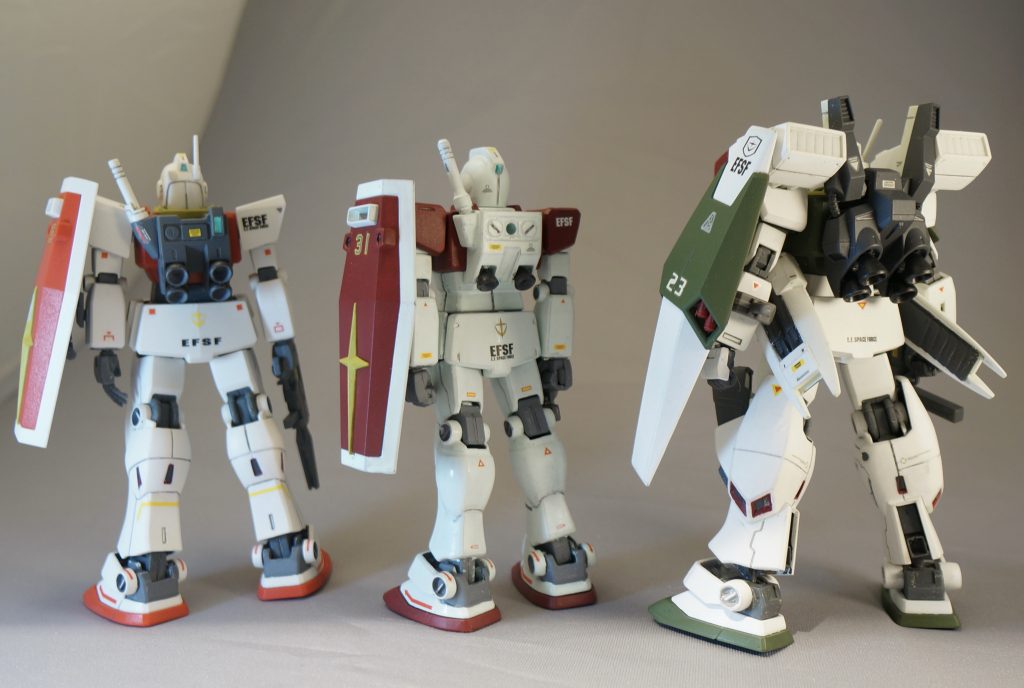 1年戦争時、モビルスーツ戦という分野で大きくジオンに遅れをとった連邦。「個の性能より数を揃える」戦略で戦況をひっくり返したわけですが、ひょっとするとそこそこの性能の本体、そこそこの性能の武装は、アップデートする事を前提作られていたのではないか？と推測しております。つまり、GMIIまでのアップデートは折込済みだったじゃないかと。